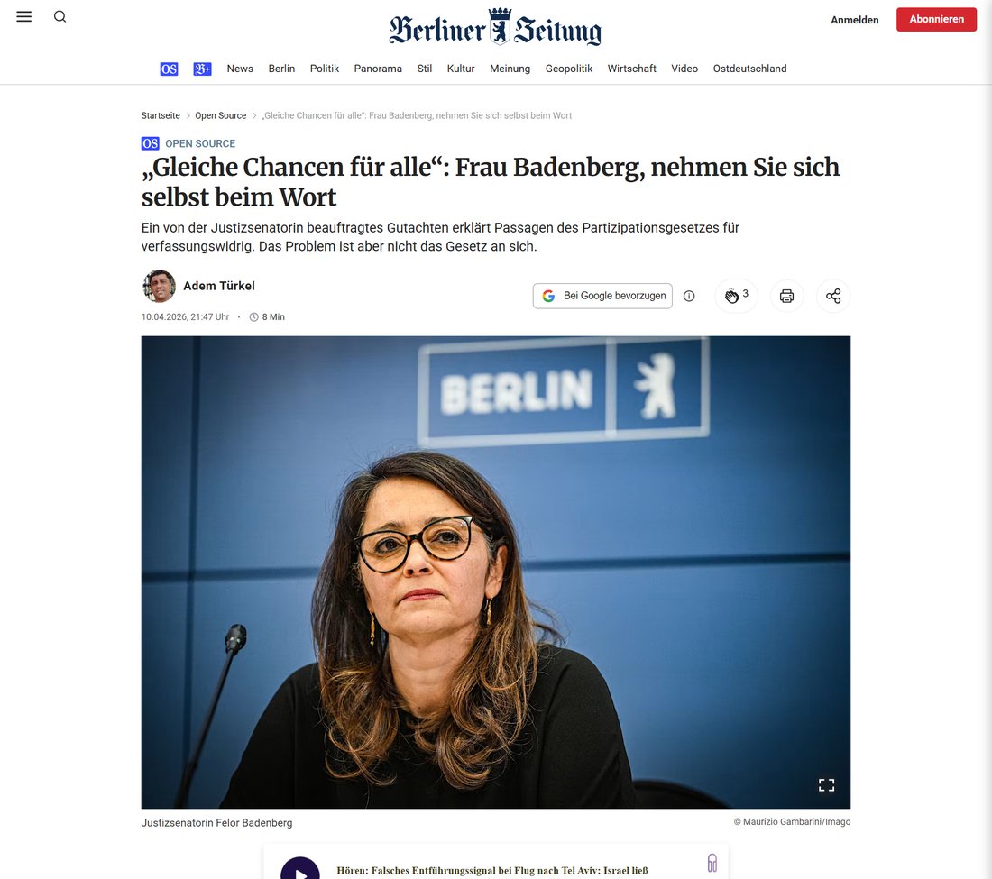Berliner Zeitung: Frau Badenberg, nehmen Sie sich selbst beim Wort.